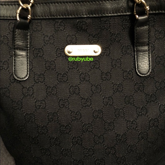 SOLD‼️Authentic Black Denim Gucci Tote - Picture 8 of 8